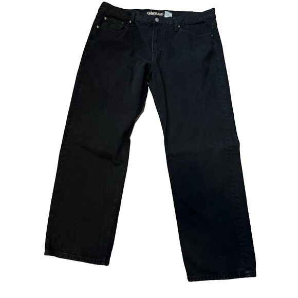 Franco Jeans Men's Black Denim Straight Leg Jeans 41x31 - Picture 2 of 11
